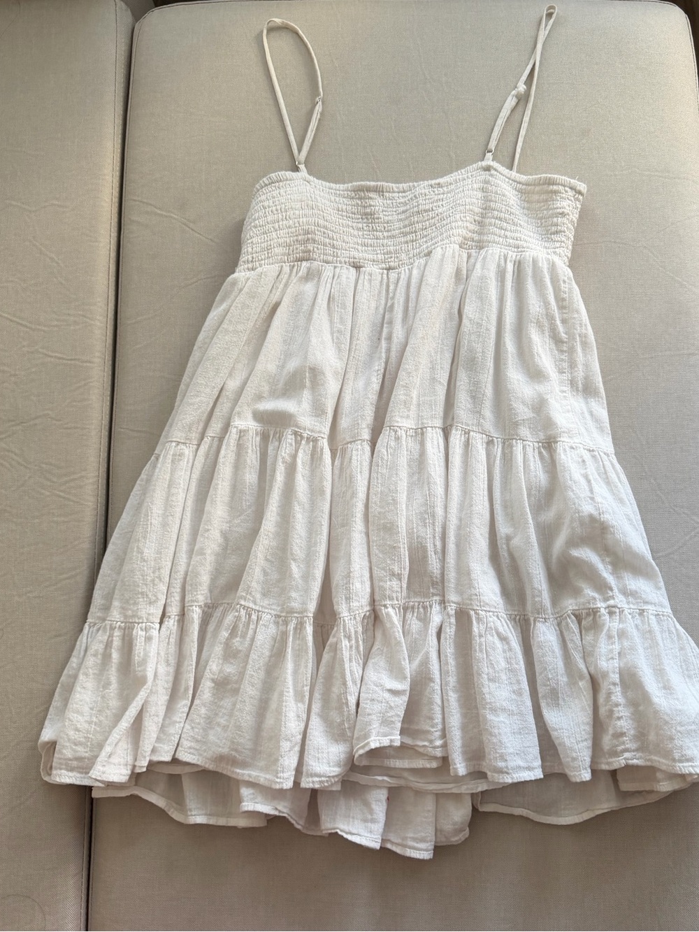 Zara Gauzy Tiered Babydoll Mini Dress